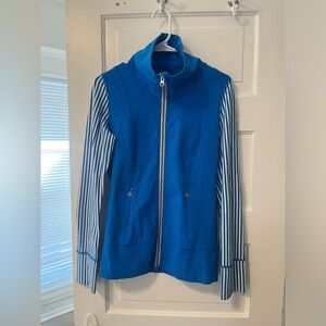 Blue and White Lululemon Athletic Jacket